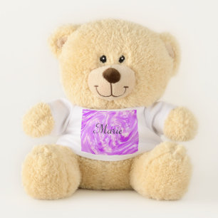 simple minimal light pastel pink add your name th teddy bear