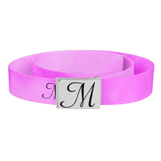 simple minimal light pastel pink add your name thr belt (Coil)