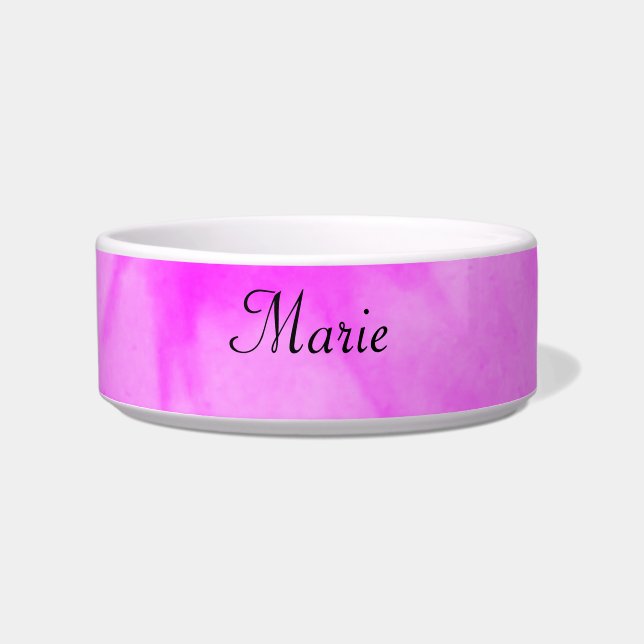 simple minimal light pastel pink add your name thr bowl (Front)