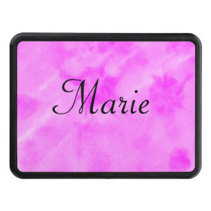 simple minimal light pastel pink add your name thr hitch cover