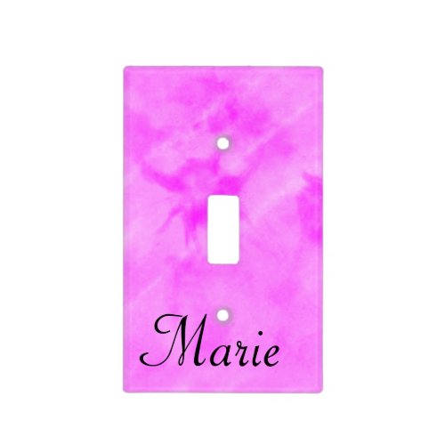 simple minimal light pastel pink add your name thr light switch cover