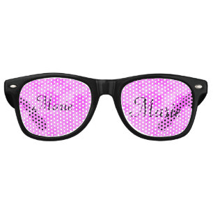 simple minimal light pastel pink add your name thr retro sunglasses
