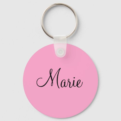 simple minimal light pink add your name girly  keychain