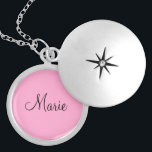 simple minimal light pink add your name girly  locket necklace<br><div class="desc">beautiful design</div>