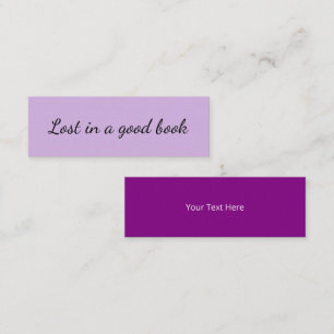 Simple Minimal Lilac Purple Card Bookmark