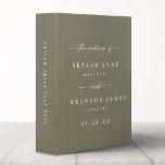Simple Minimal Lily Green Wedding Photo Album<br><div class="desc">Simple Minimal Lily Green Wedding Photo Album Binder. This modern minimal Album option is simple classic and elegant with a plain solid background color and a pretty signature script calligraphy font with tails. Shown in the new Colorway. Available in several color options, or feel free to edit the colors from...</div>