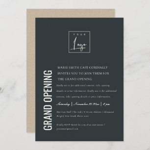 Simple Minimal Logo Business Grand Opening Invite