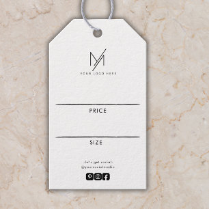 Simple Minimal Logo Social Media Brand Price Tag