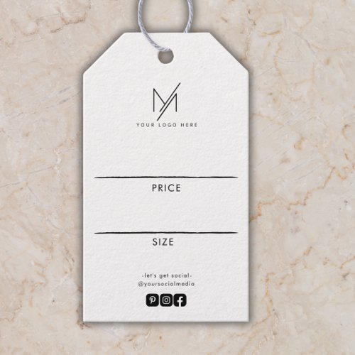 Simple Minimal Logo Social Media Brand Price Tag