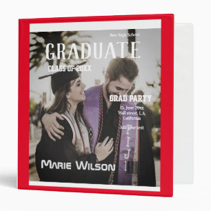 simple minimal magazine template cover graduation 3 ring binder