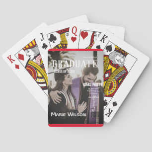 simple minimal magazine template cover graduation poker cards