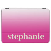 Modern Simple Stylish Hot Pink Magenta Monogram iPad Air Cover