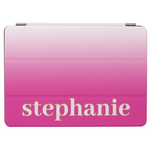 Simple Minimal Magenta Personalized Hot Pink Ombre iPad Air Cover