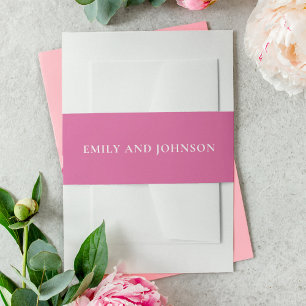Simple Minimal Mexican Wedding Invitation Belly Band