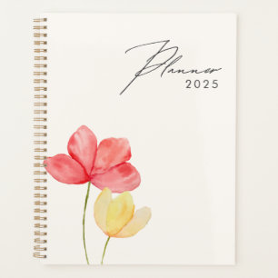 Simple minimal modern floral planner 2025