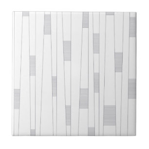 Simple, minimal, modern line graphic pattern ceramic tile