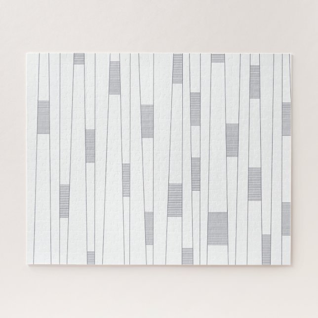 Simple, minimal, modern line graphic pattern jigsaw puzzle (Horizontal)