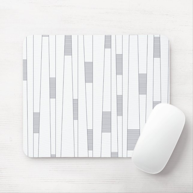 Simple, minimal, modern line graphic pattern mouse pad (With Mouse)