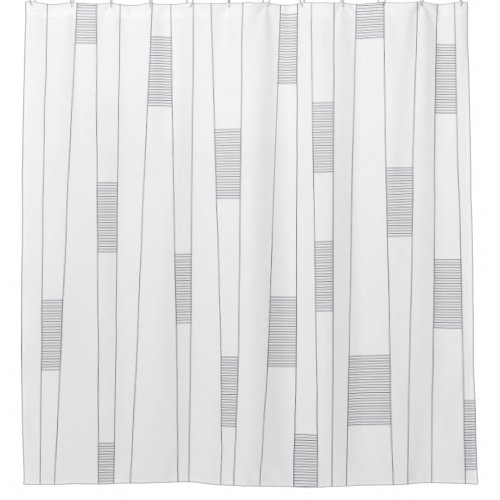 Simple minimal modern line graphic pattern shower curtain