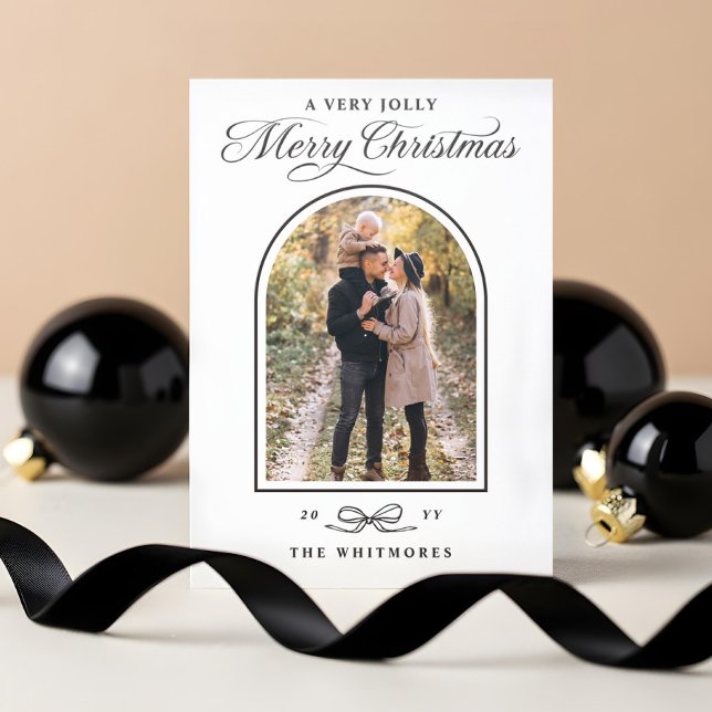 Simple Minimal Modern Merry Christmas Arch Photo Letterpress Photo Cards (Simple Minimal Modern Merry Christmas Arch Photo Letterpress Photo Cards)