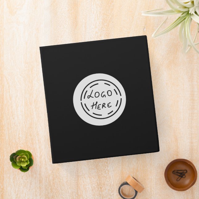 SIMPLE MINIMAL MODERN MONOGRAM ELEGANT STYLE CHIC  3 RING BINDER (In Situ)