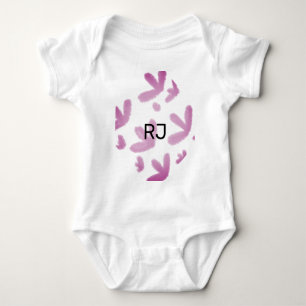 SIMPLE MINIMAL MODERN MONOGRAM ELEGANT STYLE CHIC  BABY BODYSUIT