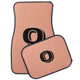 SIMPLE MINIMAL MODERN MONOGRAM ELEGANT STYLE CHIC CAR FLOOR MAT