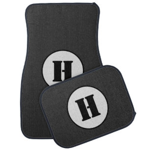 SIMPLE MINIMAL MODERN MONOGRAM ELEGANT STYLE CHIC CAR FLOOR MAT