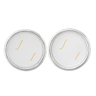 SIMPLE MINIMAL MODERN MONOGRAM ELEGANT STYLE CHIC CUFFLINKS
