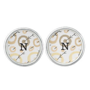 SIMPLE MINIMAL MODERN MONOGRAM ELEGANT STYLE CHIC CUFFLINKS