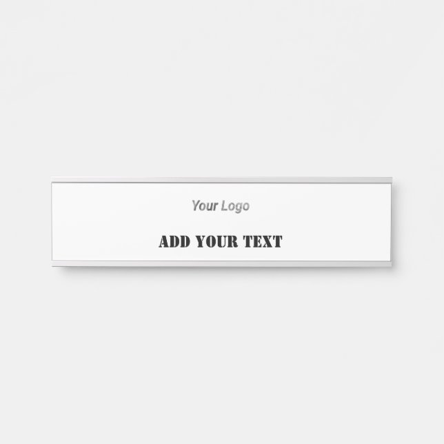 SIMPLE MINIMAL MODERN MONOGRAM ELEGANT STYLE CHIC  DOOR SIGN (Front)