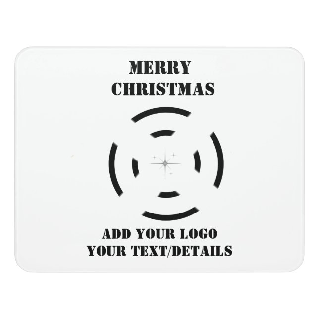 SIMPLE MINIMAL MODERN MONOGRAM ELEGANT STYLE CHIC  DOOR SIGN (Contemporary Front)