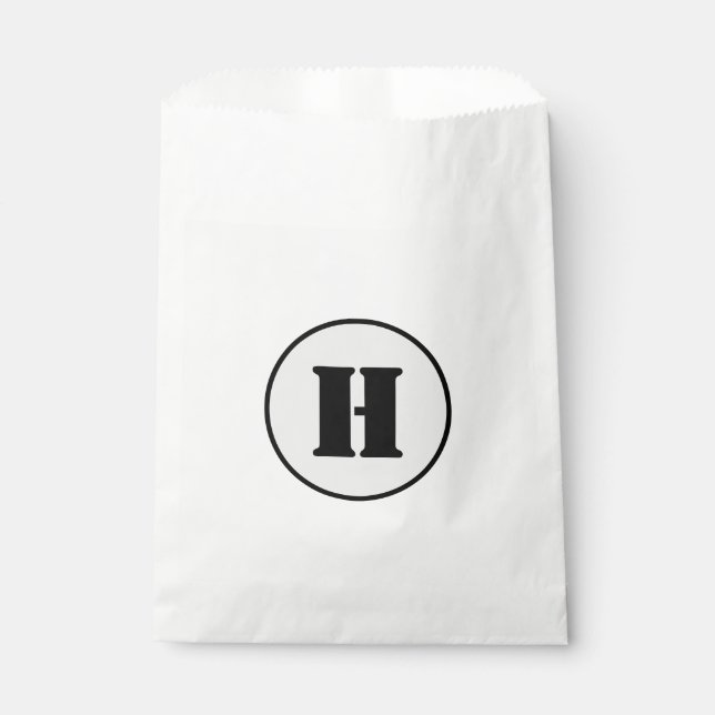 SIMPLE MINIMAL MODERN MONOGRAM ELEGANT STYLE CHIC  FAVOR BAG (Front)