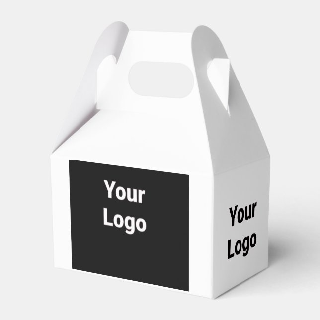SIMPLE MINIMAL MODERN MONOGRAM ELEGANT STYLE CHIC  FAVOR BOXES (Front Side)