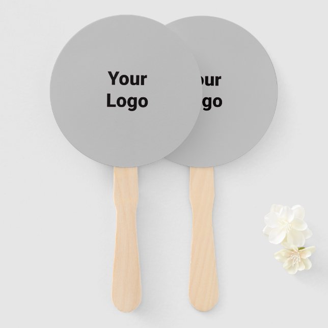 SIMPLE MINIMAL MODERN MONOGRAM ELEGANT STYLE CHIC  HAND FAN (Front and Back)