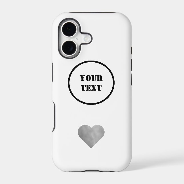 SIMPLE MINIMAL MODERN MONOGRAM ELEGANT STYLE CHIC  IPHONE CASE (Back)