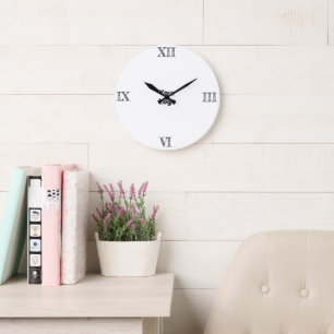 SIMPLE MINIMAL MODERN MONOGRAM ELEGANT STYLE CHIC LARGE CLOCK