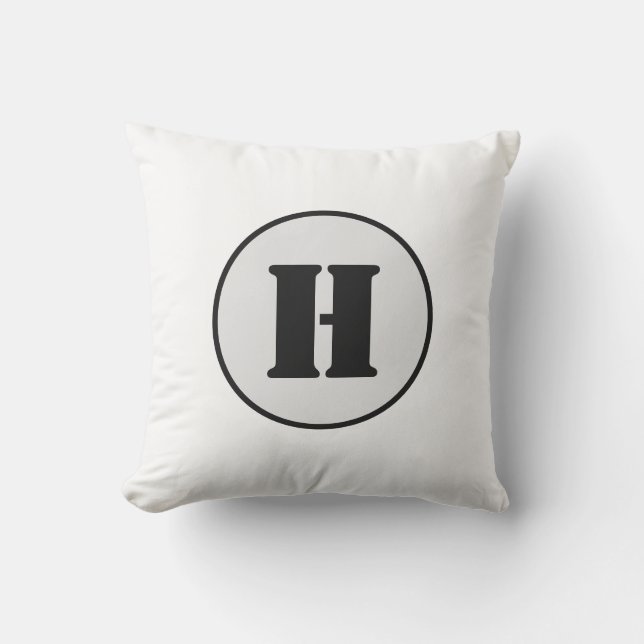 SIMPLE MINIMAL MODERN MONOGRAM ELEGANT STYLE CHIC  OUTDOOR PILLOW (Front)