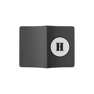 SIMPLE MINIMAL MODERN MONOGRAM ELEGANT STYLE CHIC PASSPORT HOLDER