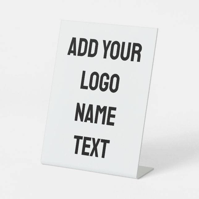 SIMPLE MINIMAL MODERN MONOGRAM ELEGANT STYLE CHIC  PEDESTAL SIGN (Front)
