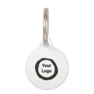 SIMPLE MINIMAL MODERN MONOGRAM ELEGANT STYLE CHIC PET ID TAG