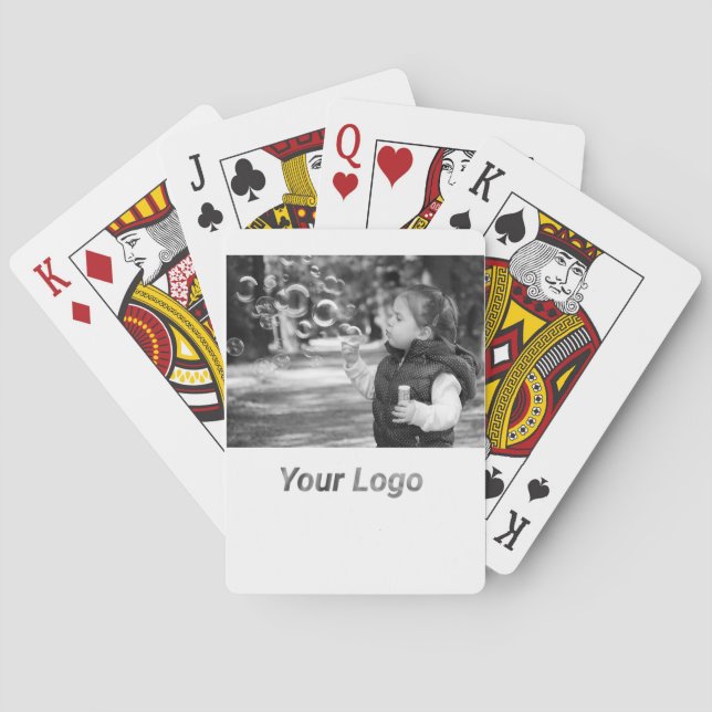 SIMPLE MINIMAL MODERN MONOGRAM ELEGANT STYLE CHIC  POKER CARDS (Back)