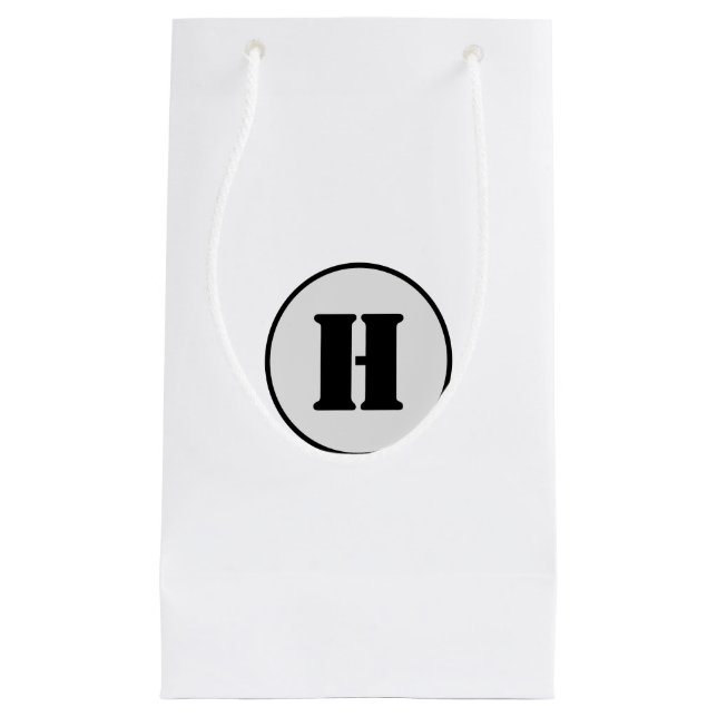SIMPLE MINIMAL MODERN MONOGRAM ELEGANT STYLE CHIC  SMALL GIFT BAG (Front)