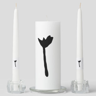 SIMPLE MINIMAL MODERN MONOGRAM ELEGANT STYLE CHIC UNITY CANDLE SET