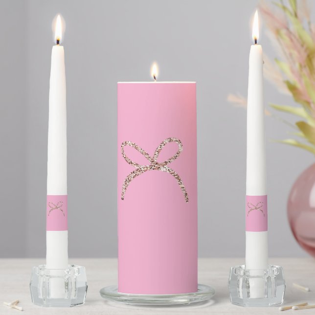 SIMPLE MINIMAL MODERN MONOGRAM ELEGANT STYLE CHIC  UNITY CANDLE SET (In Situ)