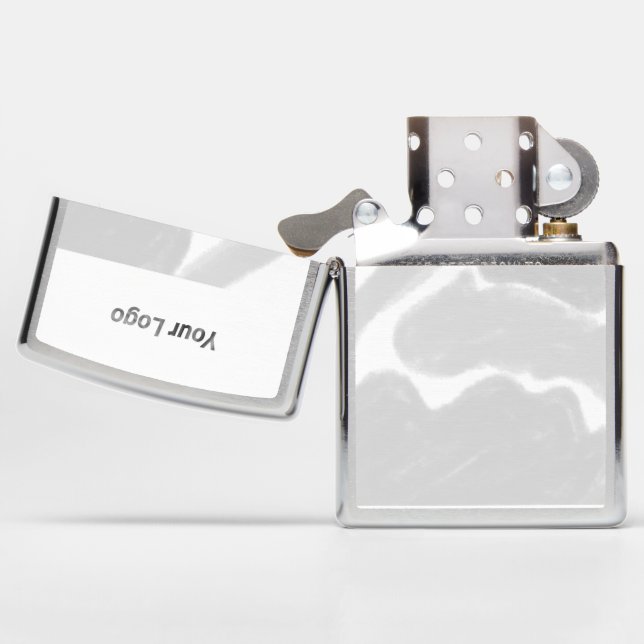 SIMPLE MINIMAL MODERN MONOGRAM ELEGANT STYLE CHIC  ZIPPO LIGHTER (Opened)