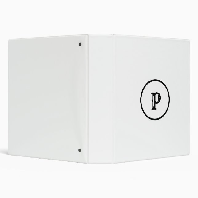 SIMPLE MINIMAL MODERN MONOGRAM ELEGANT STYLE  TOTE 3 RING BINDER (Background)