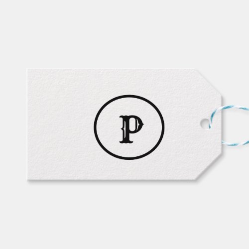 SIMPLE MINIMAL MODERN MONOGRAM ELEGANT STYLE  TOTE GIFT TAGS