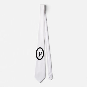 SIMPLE MINIMAL MODERN MONOGRAM ELEGANT STYLE  TOTE NECK TIE