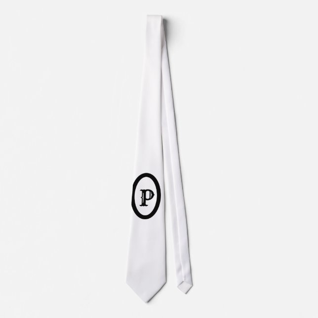 SIMPLE MINIMAL MODERN MONOGRAM ELEGANT STYLE  TOTE NECK TIE (Front)